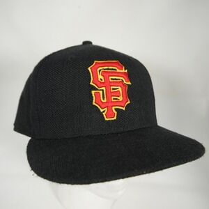 SF Giants Knit Yellow New Era 59FIFTY Hat Mens 7 3/4 Green Bottom MLB Cap